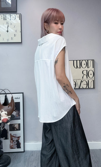 👍🏼Back rope front ruffle  shirt #00740