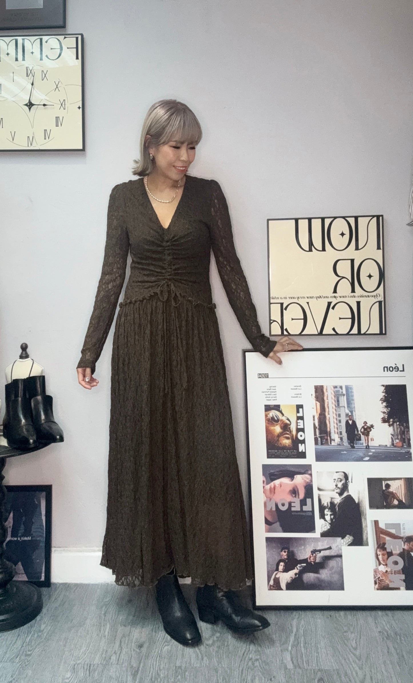 Full lace v neck one piece #00045