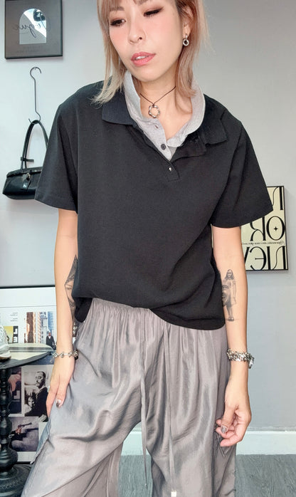 Double collar polo #00615