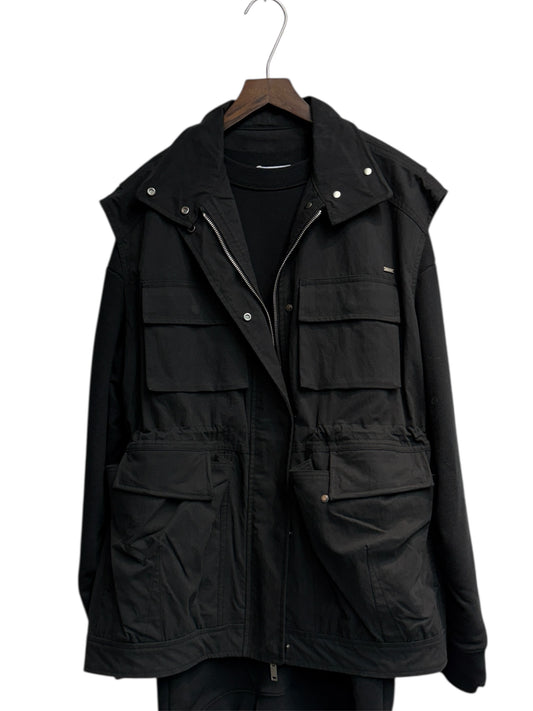 4-pockets vest zip jacket #00093