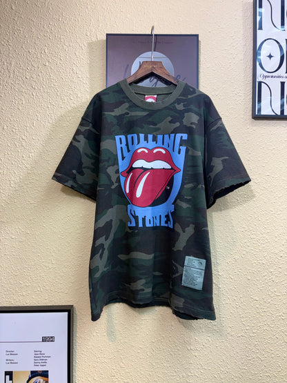Camouflage mouth loose tee #00951