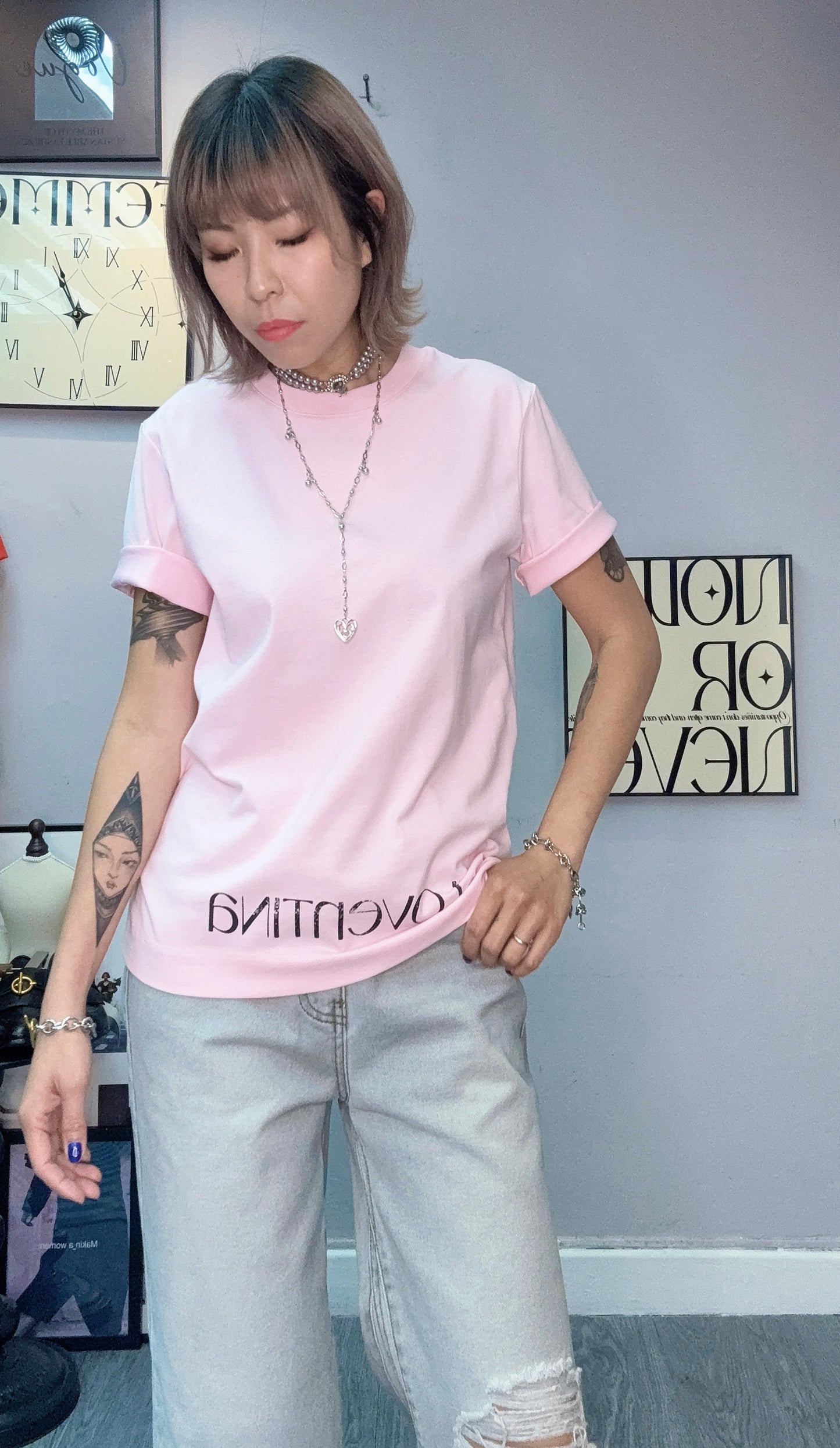 Back words tee #00399