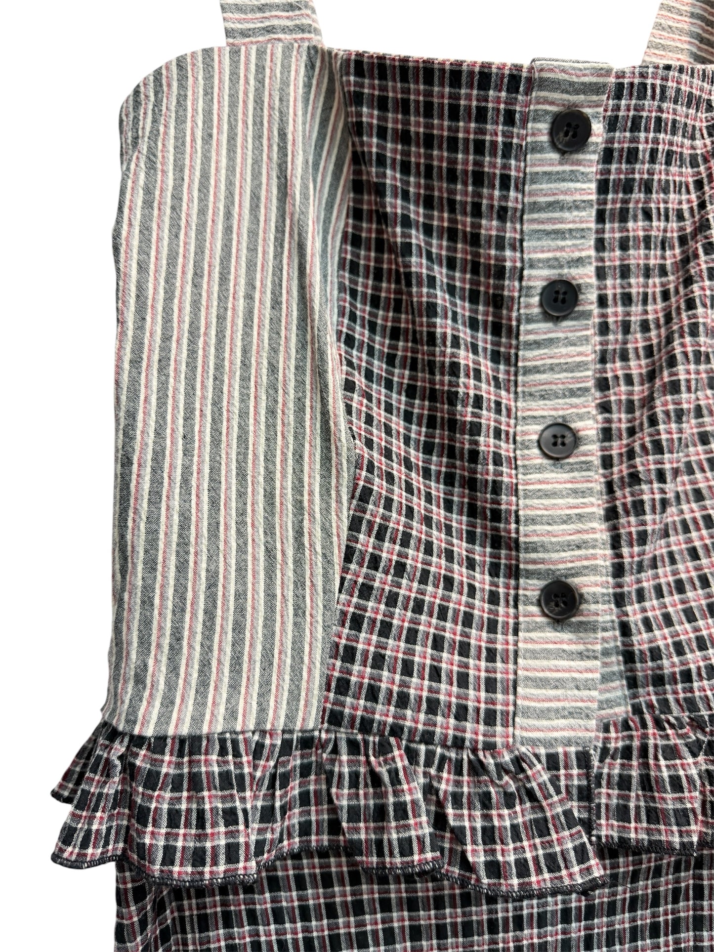 Checked tank x skirt set #00591