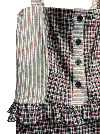 Checked tank x skirt set #00591