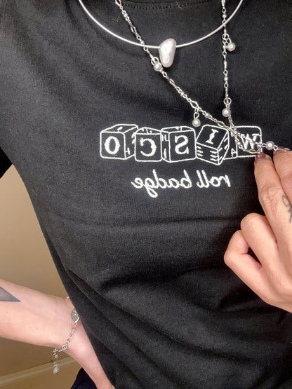 Embroidery dice tee #00371