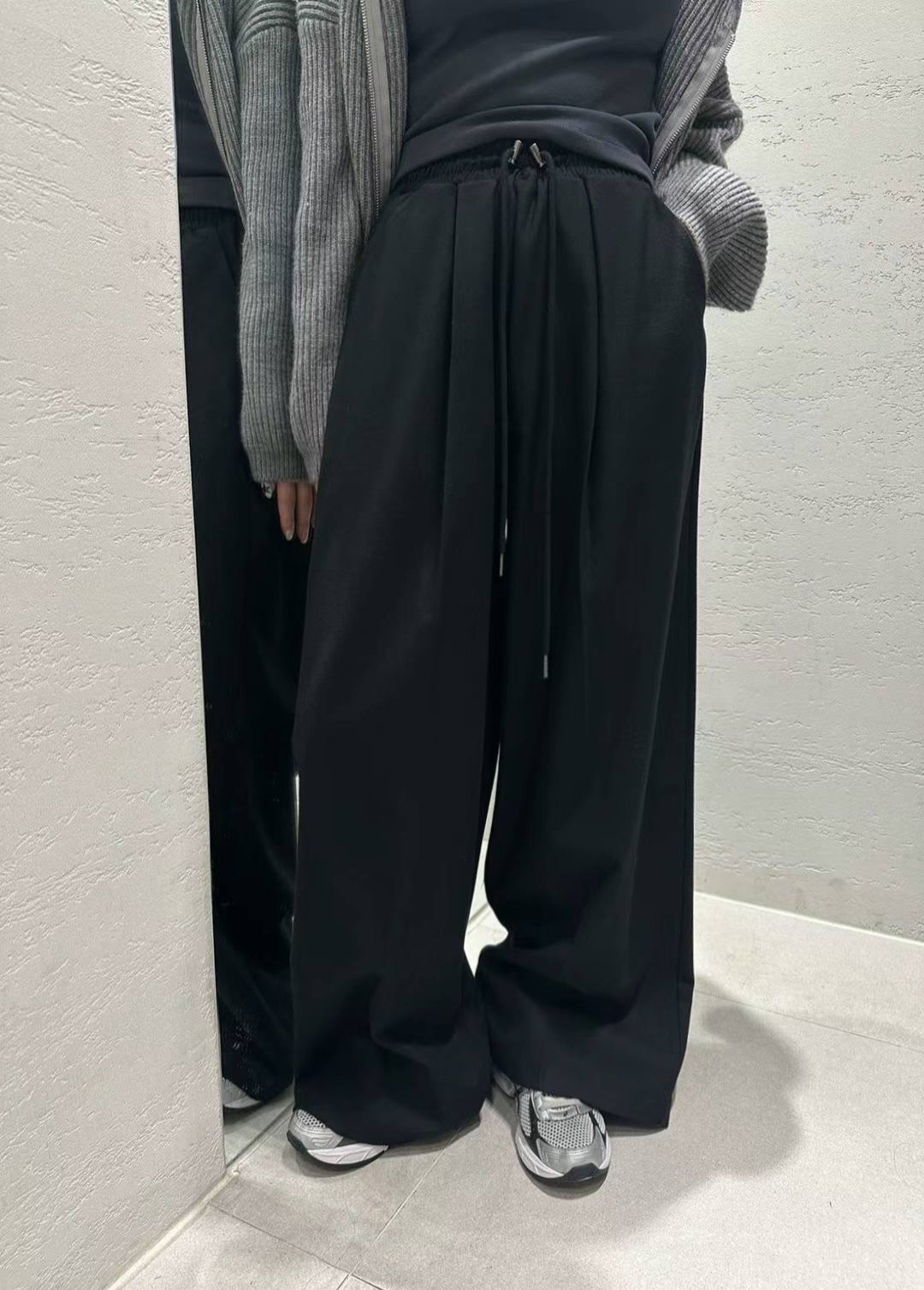 Waistband wool pants