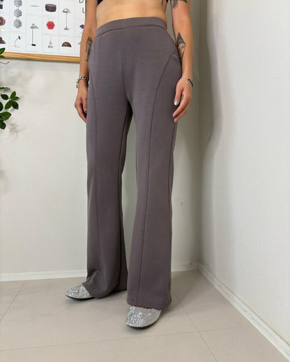 (Promotion-20%) mask texture slim flare pants #00671