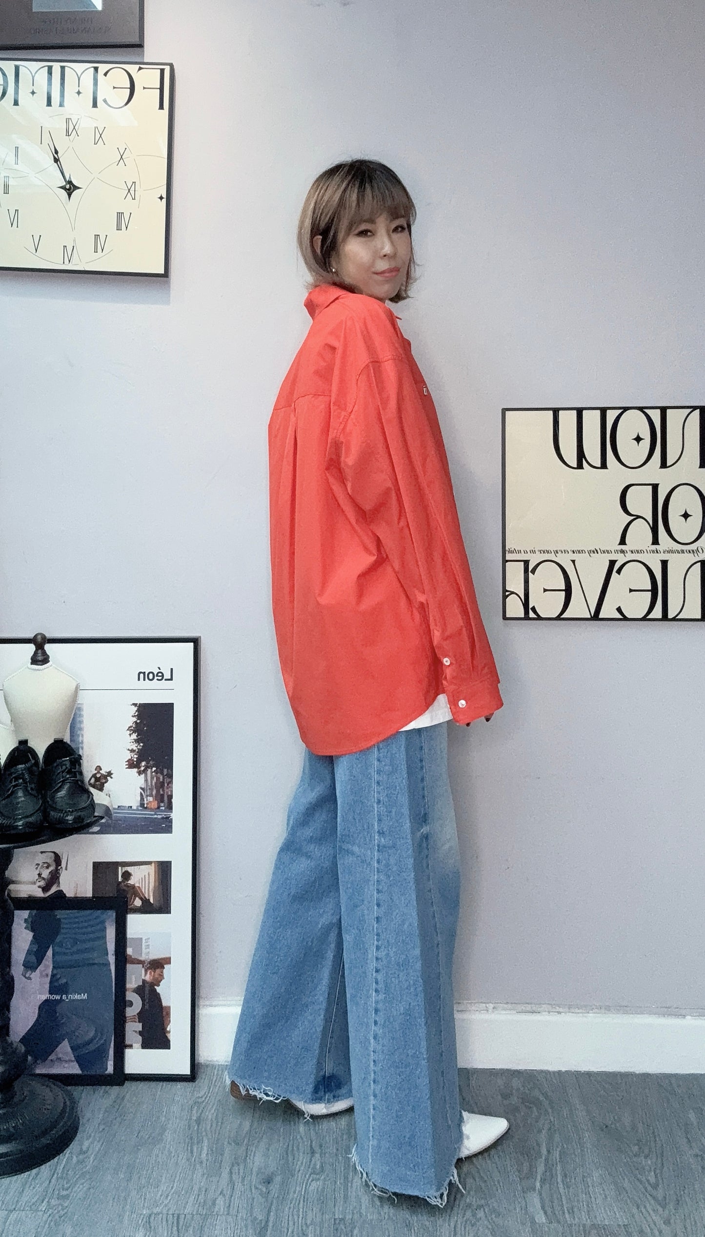 （🏷️-30%）Silver tag long shirt #00405
