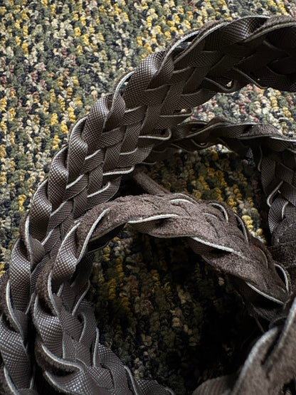 Suede weaved belt