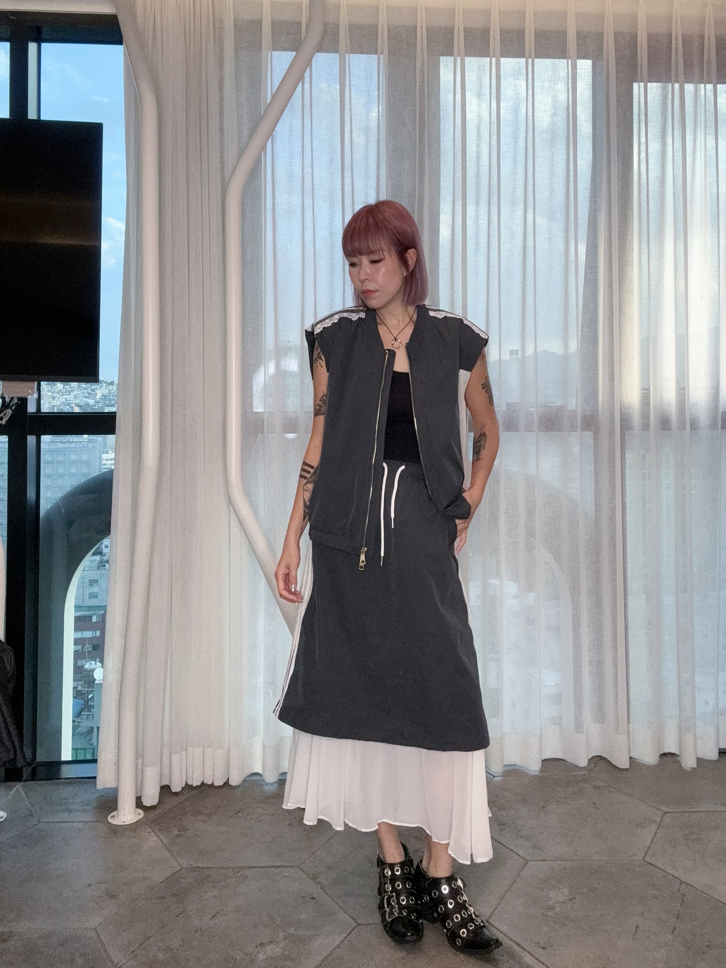 Windbreaker tank outer X skirt set #00796