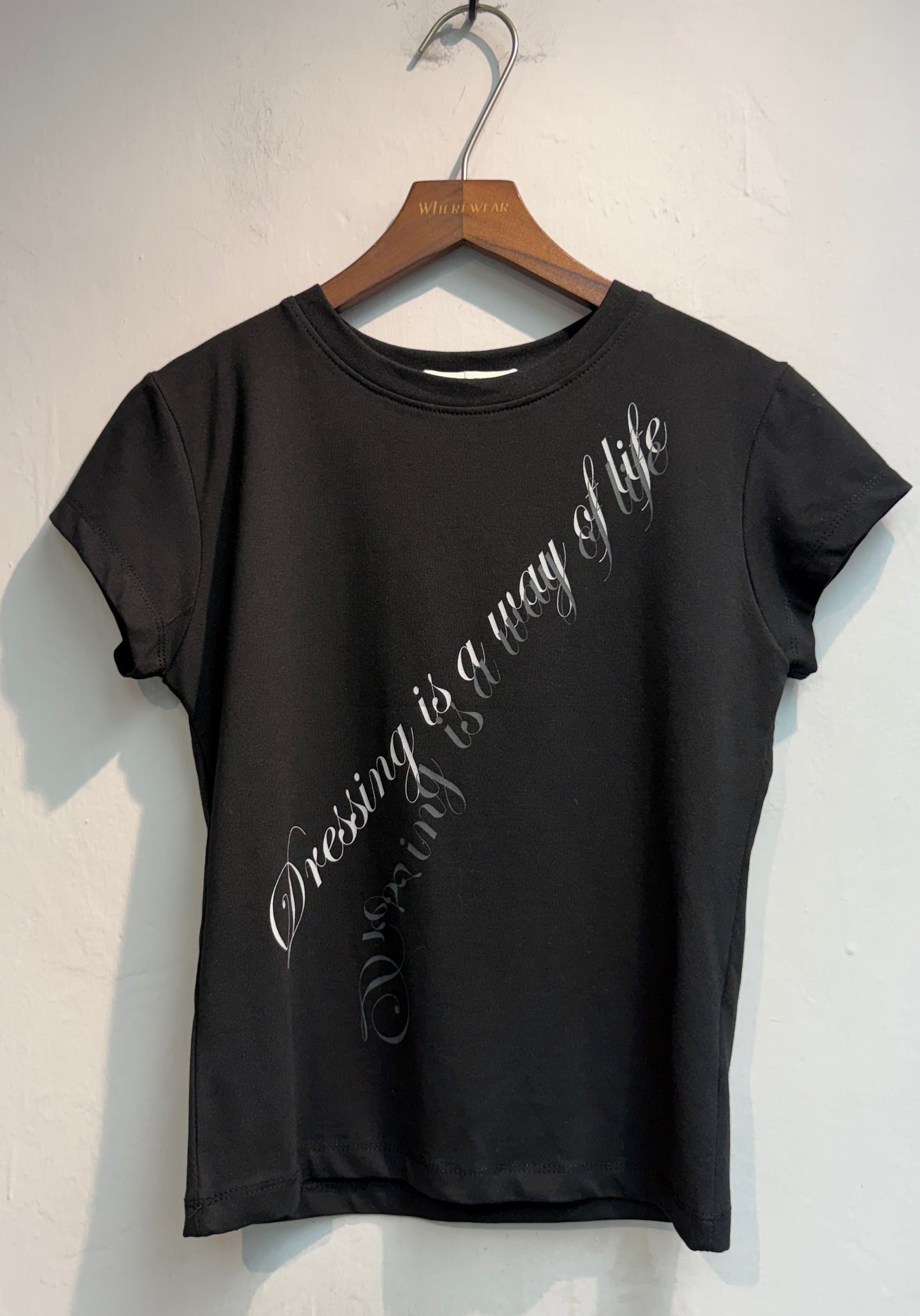 (-40%)Words slim tee #00786