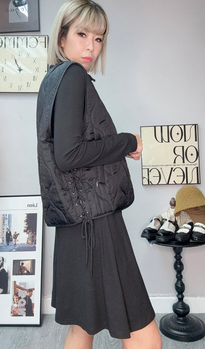 Thin quilted vest jacket #00169