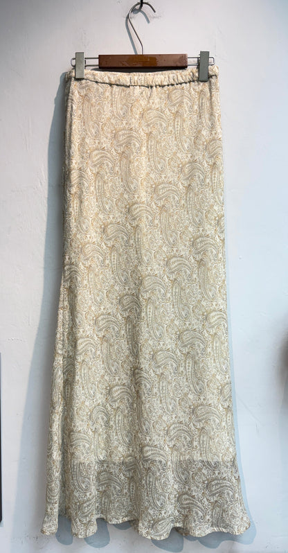 Paisley chiffon skirt #00684