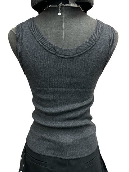 Plain knitted tank top