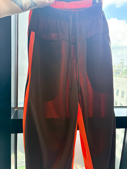 Two tone polyester pants #00801