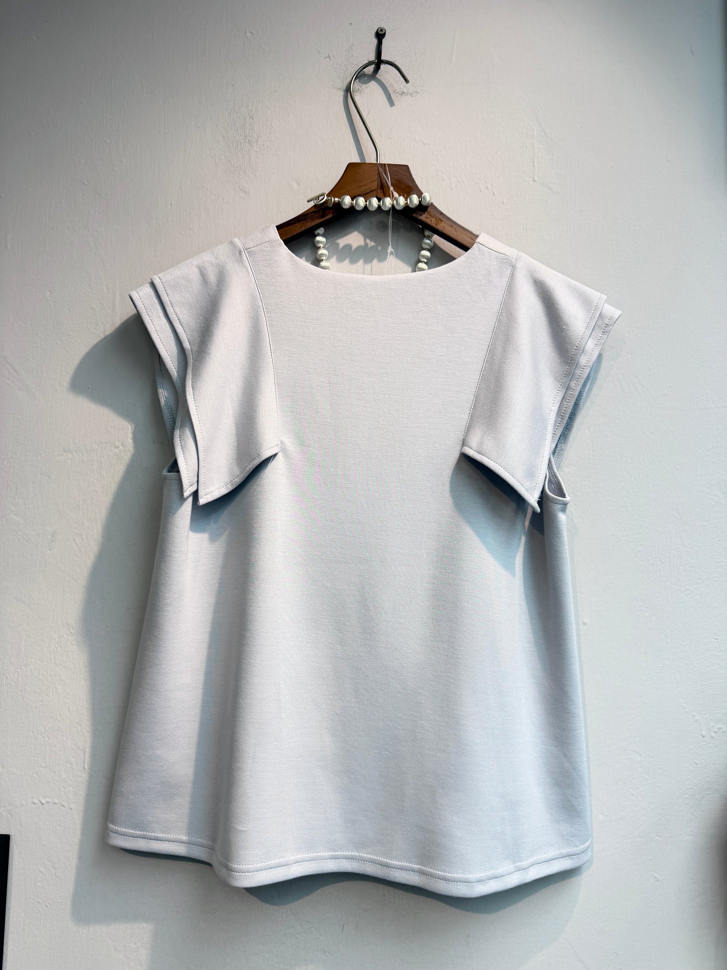 Space cotton v neck top #00652