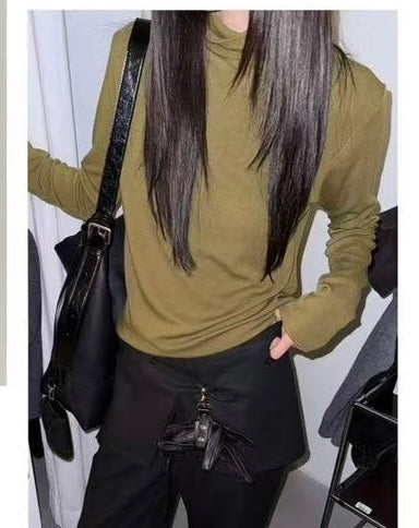 Turtle neck mochi tee#00215