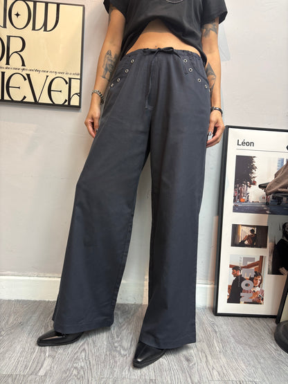 Eyelet waist pants #00716