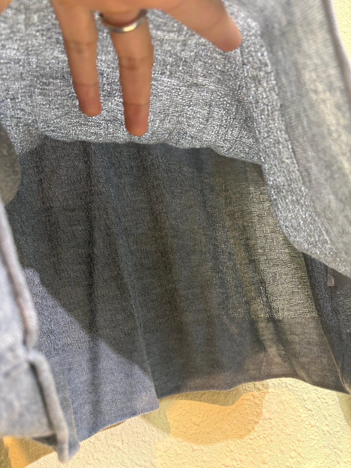 Mix knitted loose top