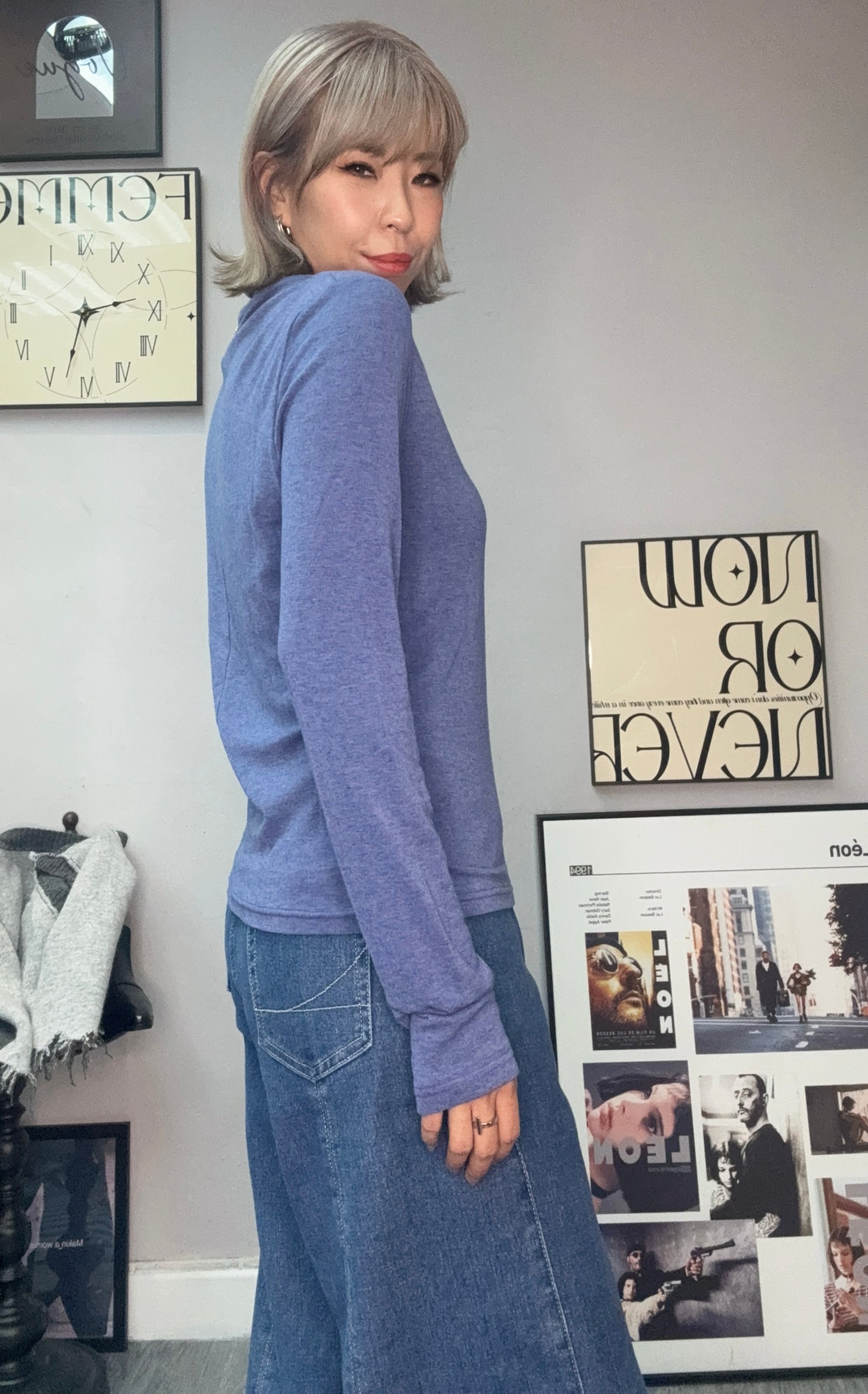 turtleneck plain base tee #00020