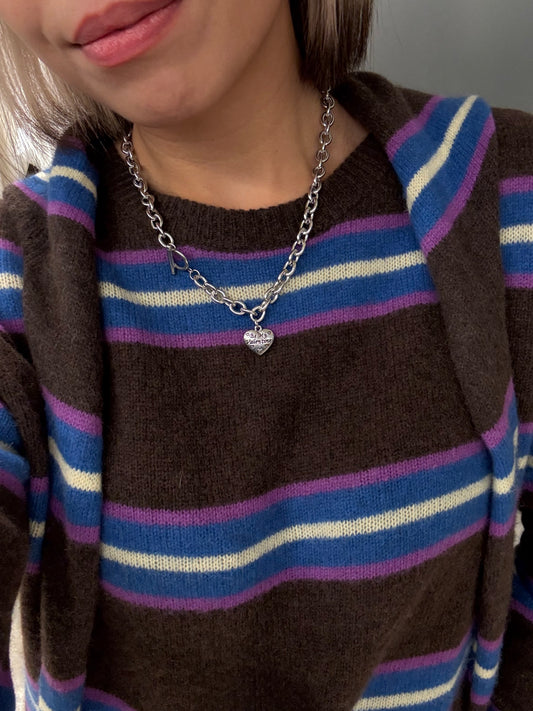 Heart pendant necklace(OT buckle)