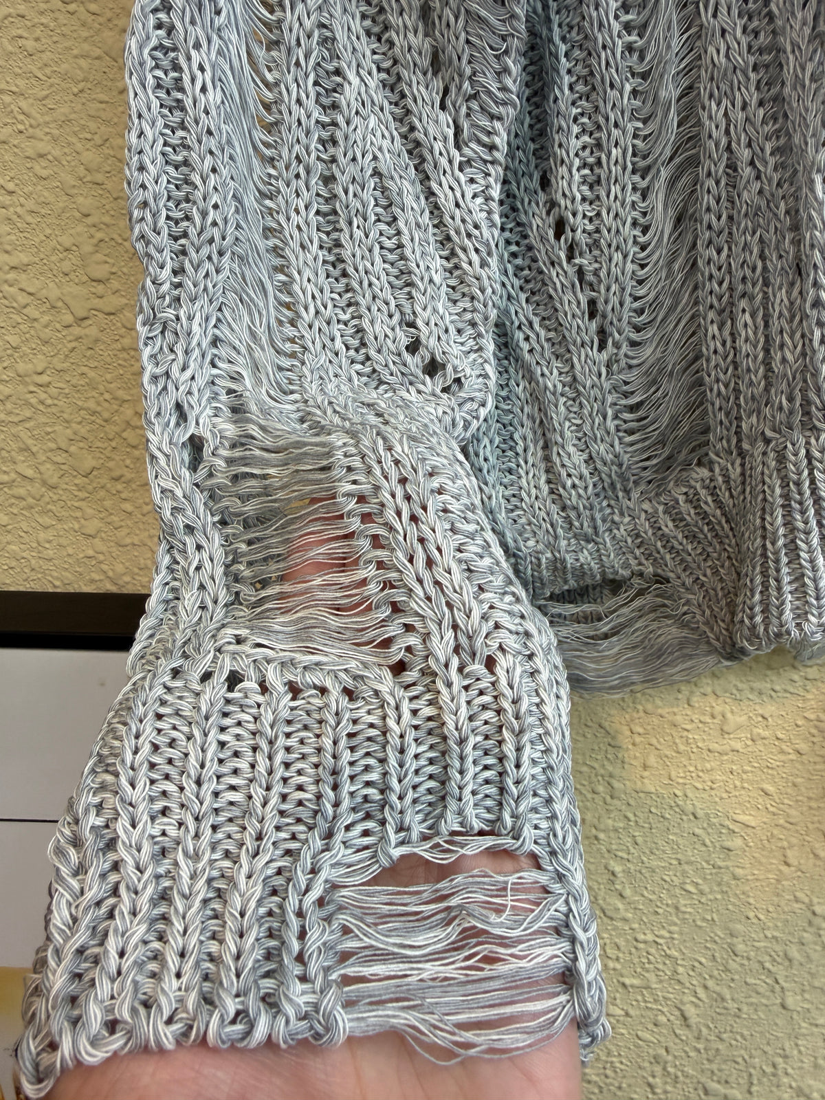 Tattered loose knitted top #01019