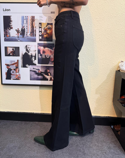 👍Plain slim flare jeans #00925