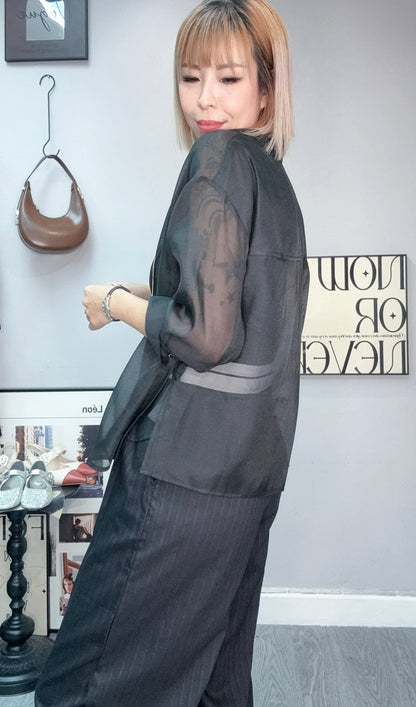 (-30%)See though blouse #00785
