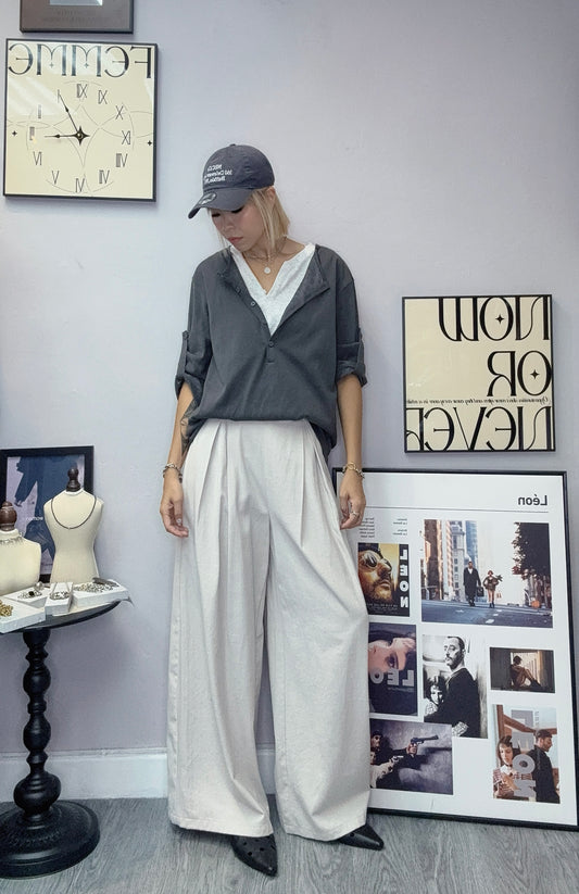 Linen x cotton pants