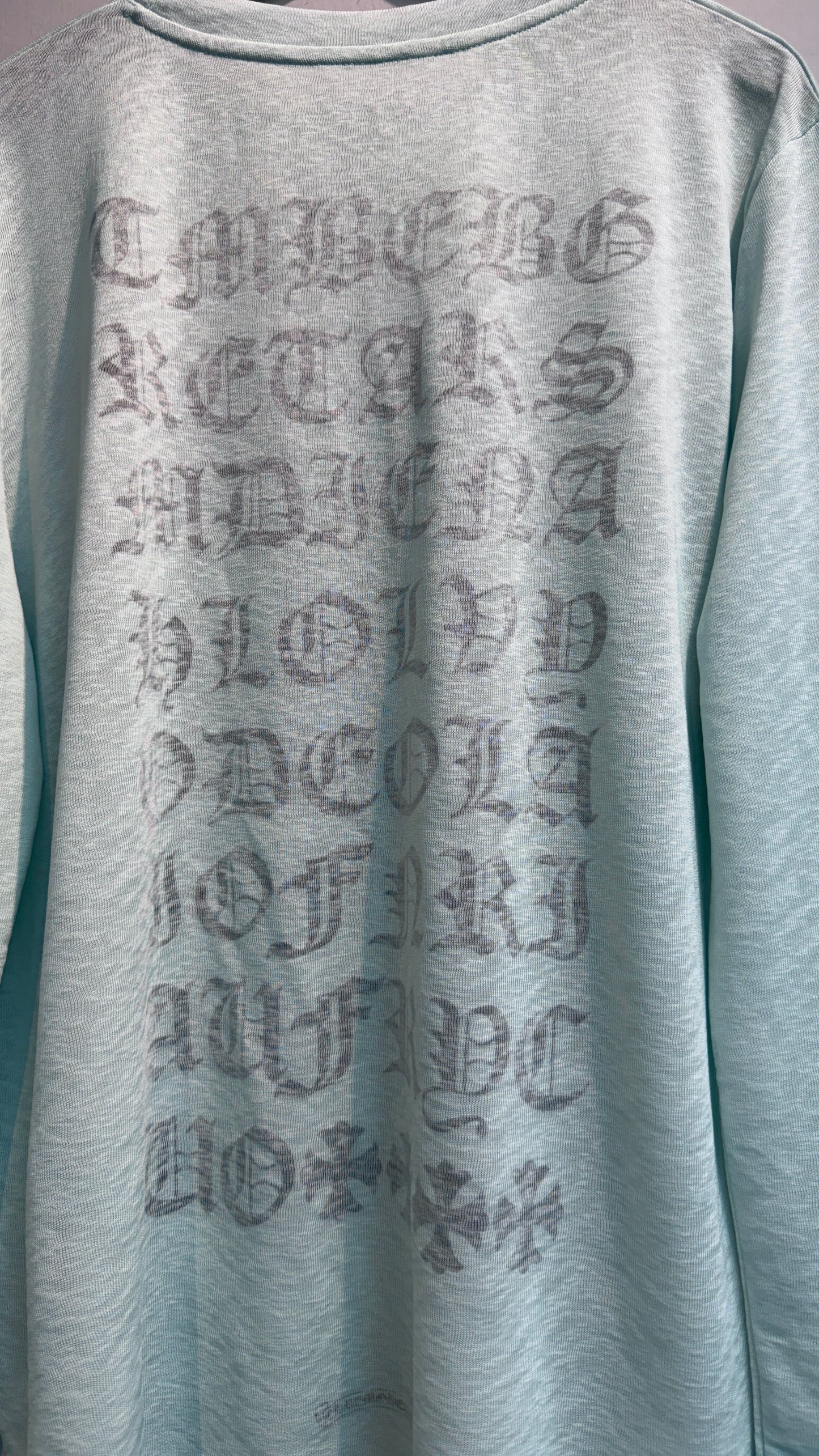 Black word inside long sleeves tee #00696