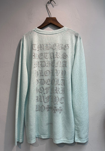 Black word inside long sleeves tee #00696