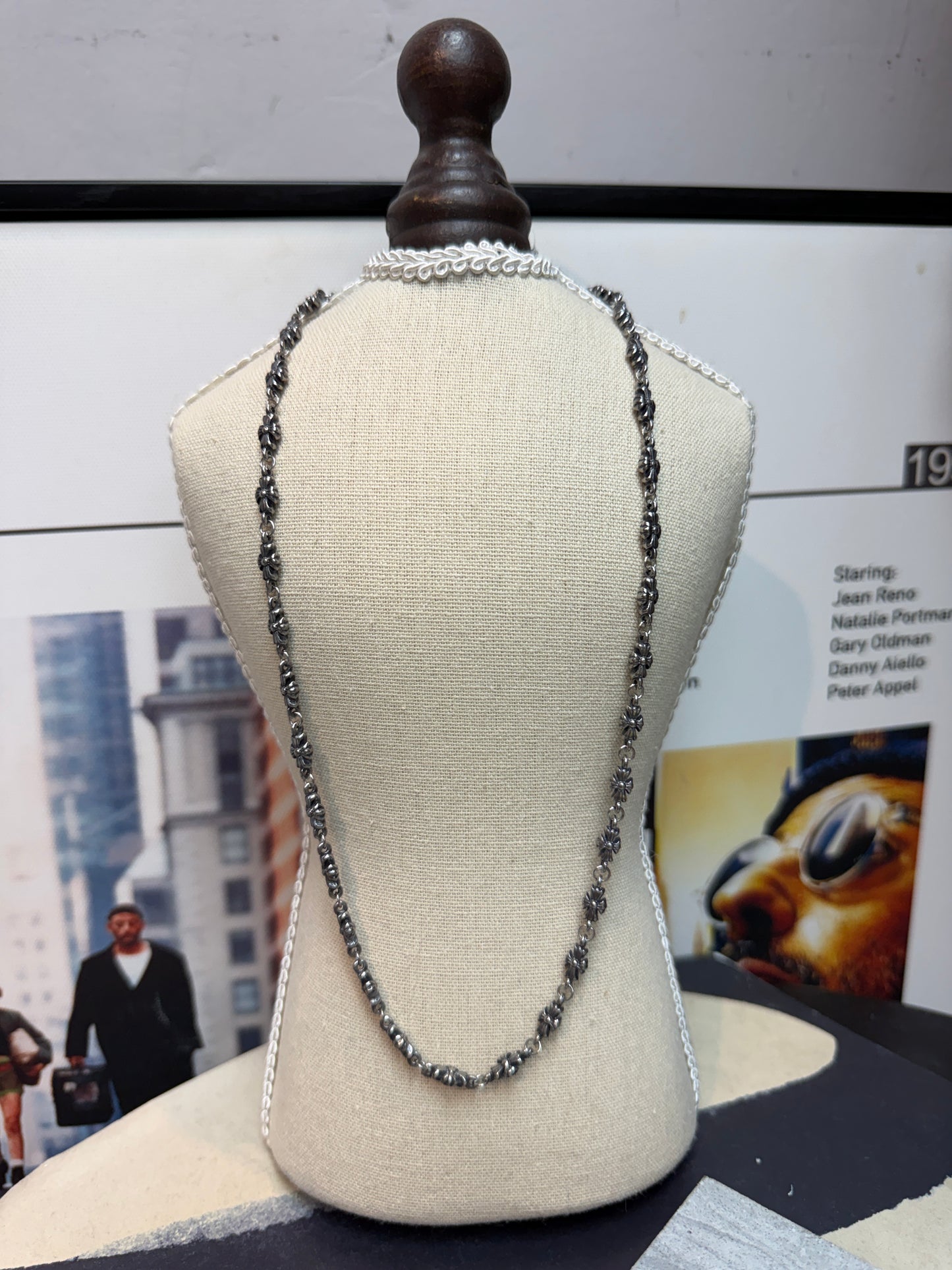 Mini fligree cross necklace