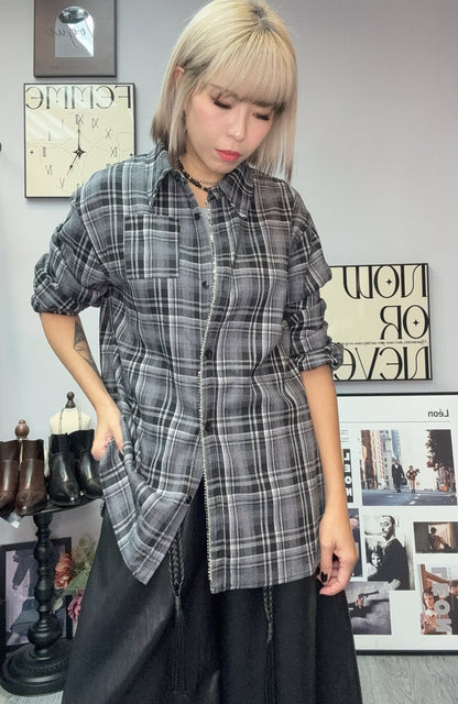 Check silver side shirt