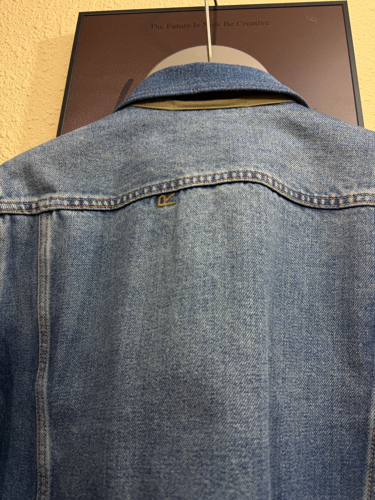 Shirt collar denim outer#00957