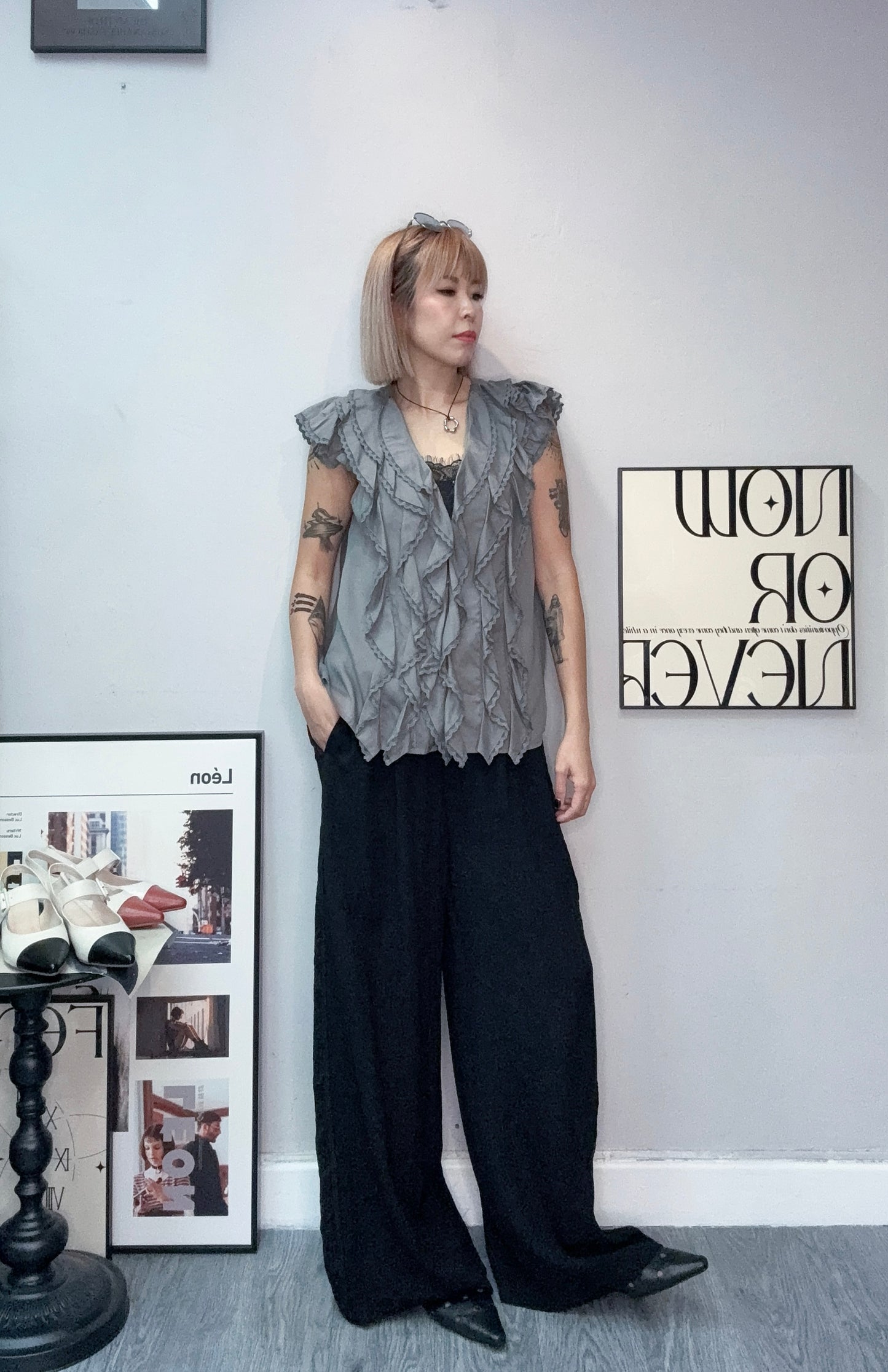 Front ruffles blouse #00771