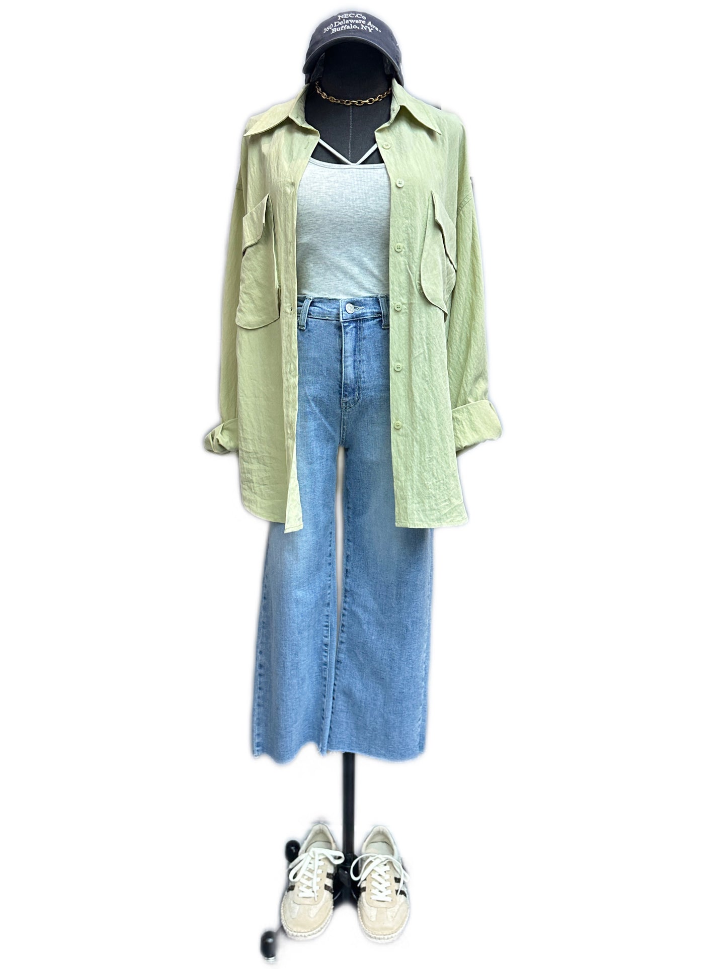 (-30% off)Big pocket plain shirt