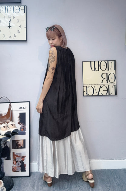 (-20%)Silky fake two pieces one piece #00830