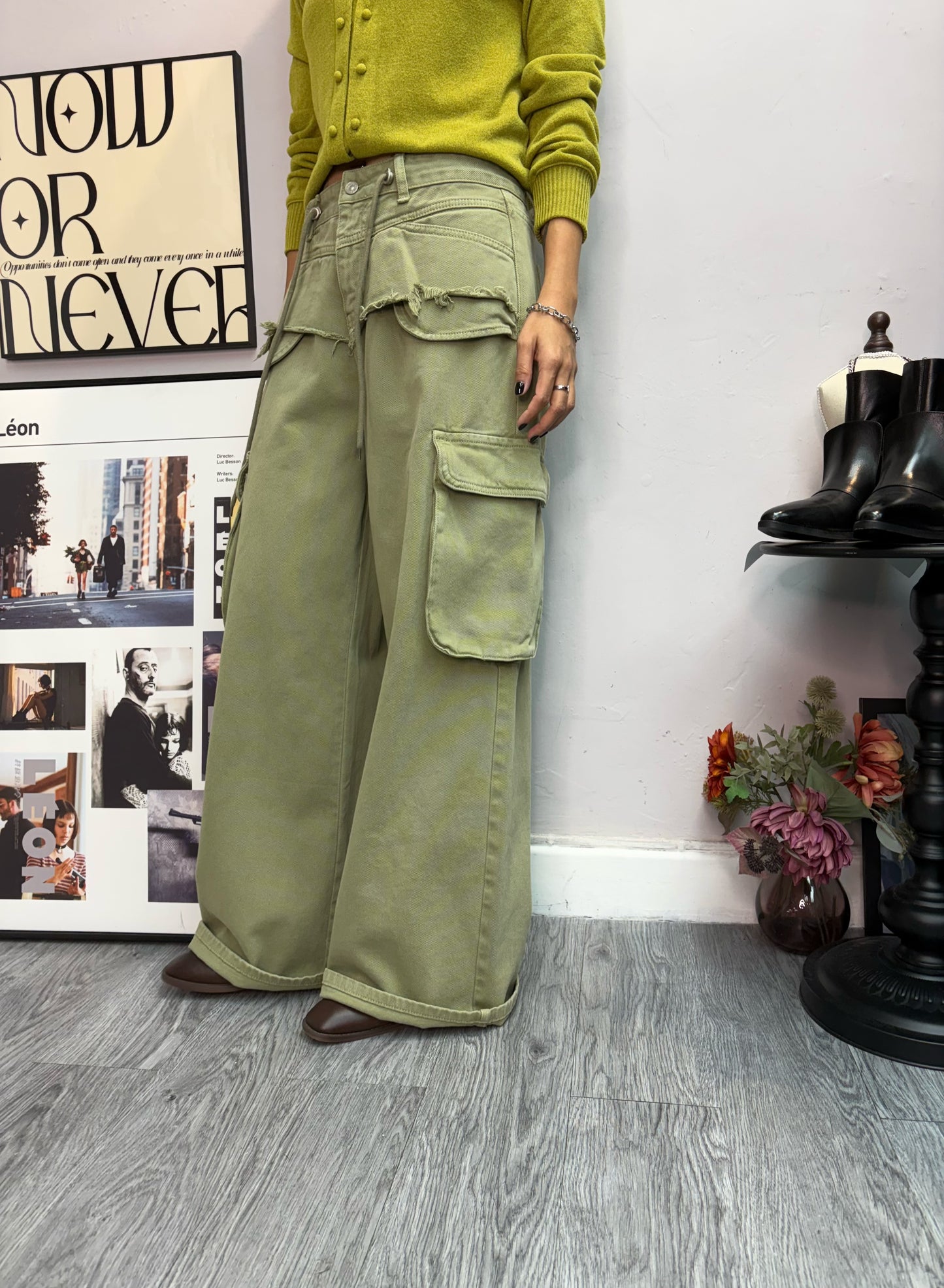 Drawstring cargo pants