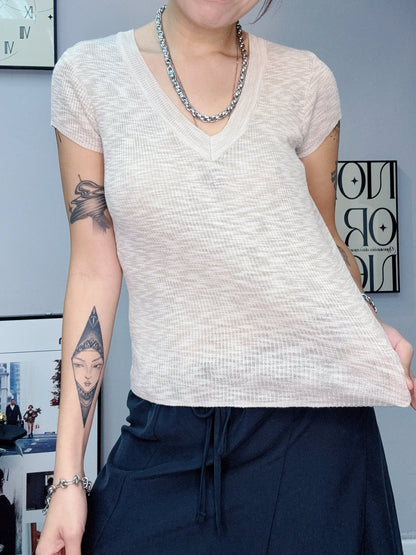 👍🏼Ultra-thin V neck knit top #00613