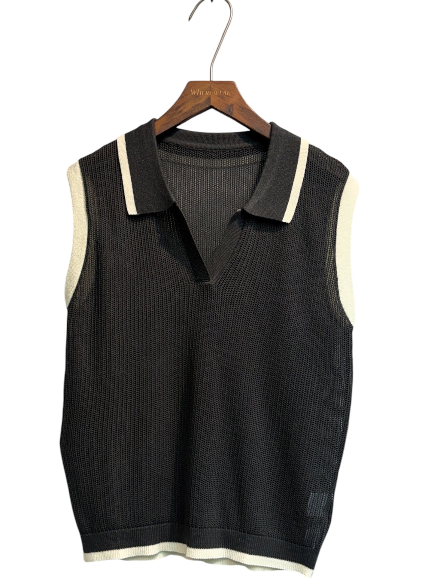 Polo sleeveless knitted #00797