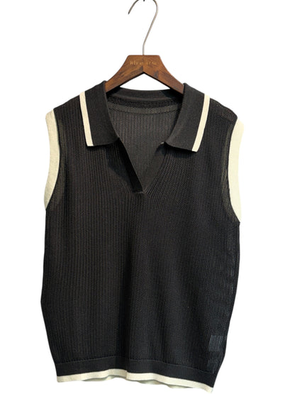 Polo sleeveless knitted #00797