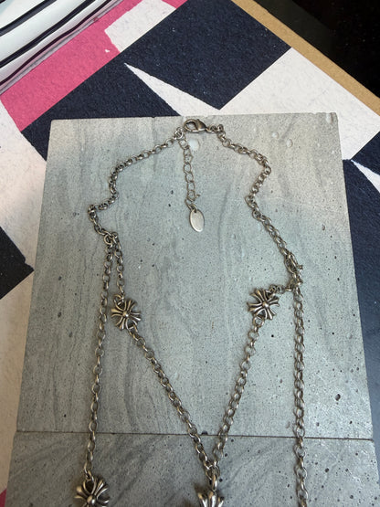 Double layered gothic oxidized necklace #ass013
