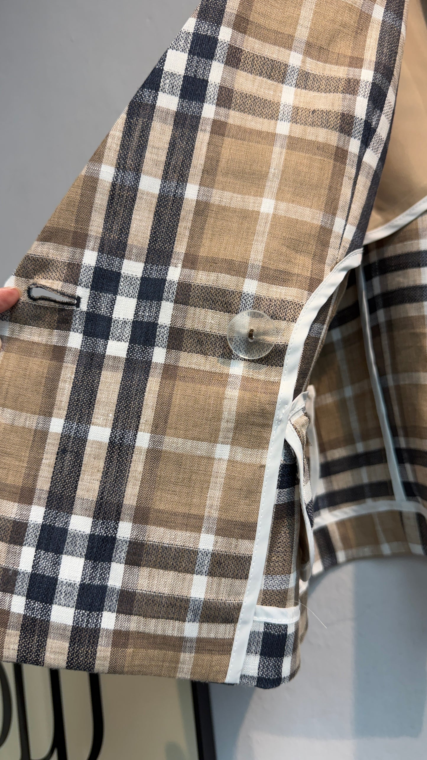 Checked short sleeves #00748