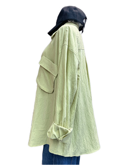 (-30% off)Big pocket plain shirt