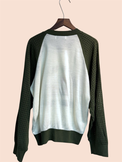 Cut out sleeves knit cardigan #00360