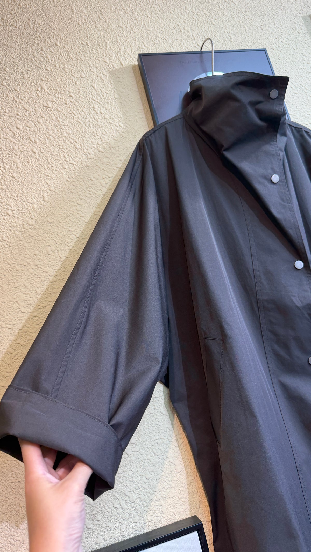 Stand-collar trench coat #00938