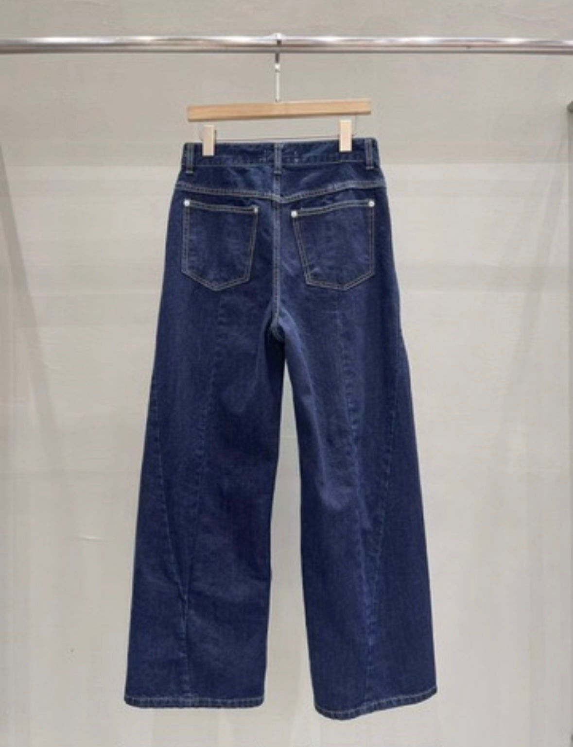 (-30%off)Brown line straight jeans