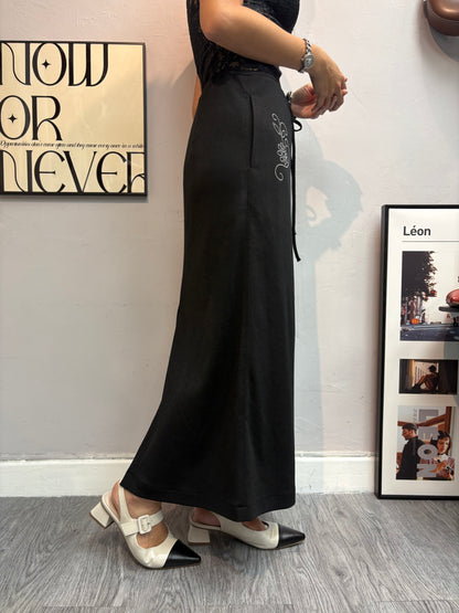 Side pattern cotton skirt #00824