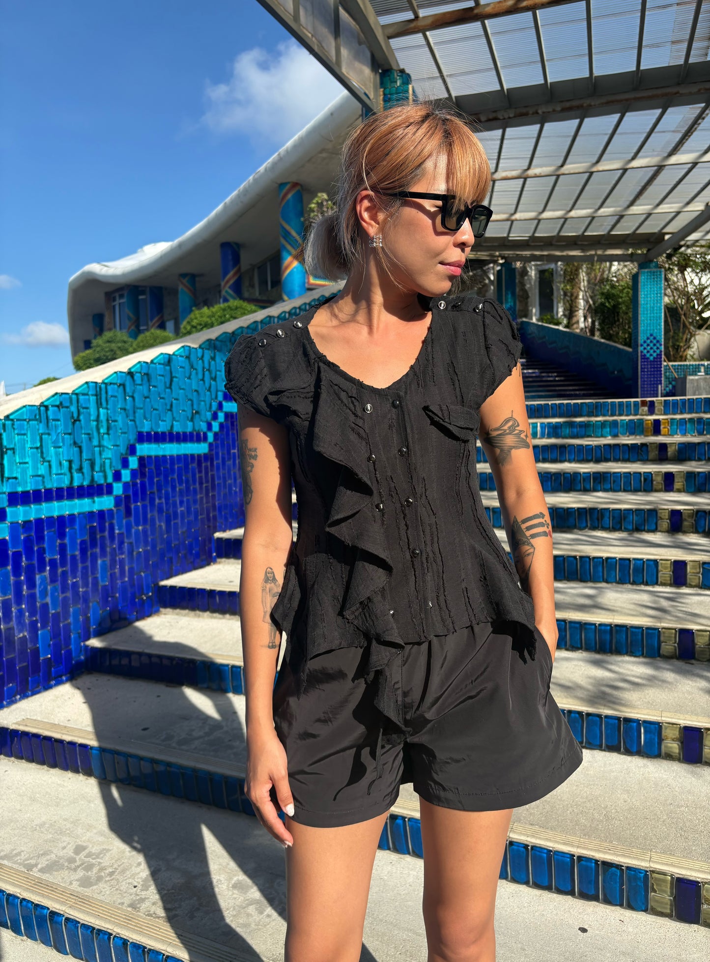 (A/W)Double-breasted blouse #00823