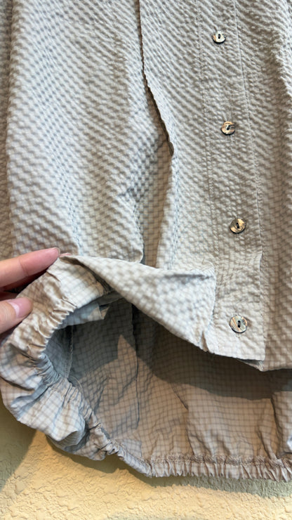 Embossed middle sleeves shirt #00918